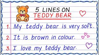 Five Lines on Teddy Bear | 5 Lines about Teddy Bear | About Teddy Bear | Few Lines on Teddy Bear