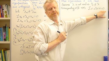 Self-adjoint implies orthogonal eigenfunctions and real eigenvalues