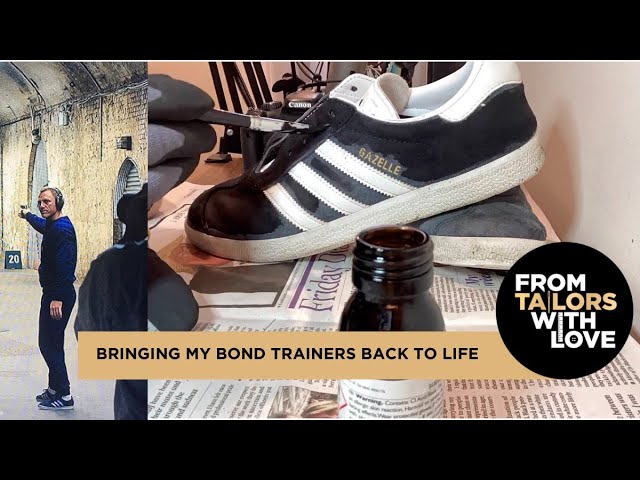 How to Repaint Suede Adidas Gazelles (Bringing Bond's Trainers back to  Life!) - YouTube