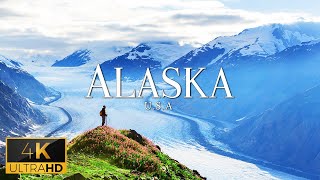 FLYING OVER ALASKA (4K Video UHD) - Calming Piano Music With Beautiful Nature Video For Relaxation