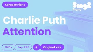 Attention [Piano Karaoke Instrumental] Charlie Puth chords