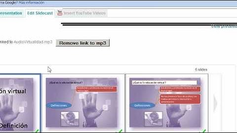 Subir y sincronizar presentación en Slideshare