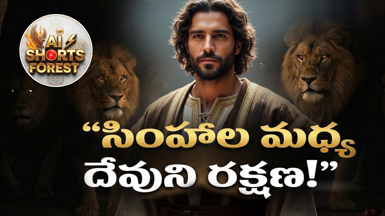 దానియేలు సింహాల గుహలో | Daniel in Lions’ Den | Bible  Story | AI Shorts Forest , Prasad Creatives,