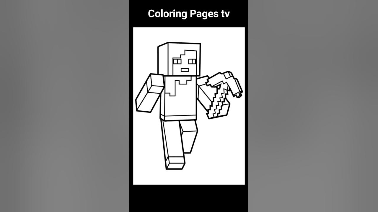 minecraft herobrine coloring pages