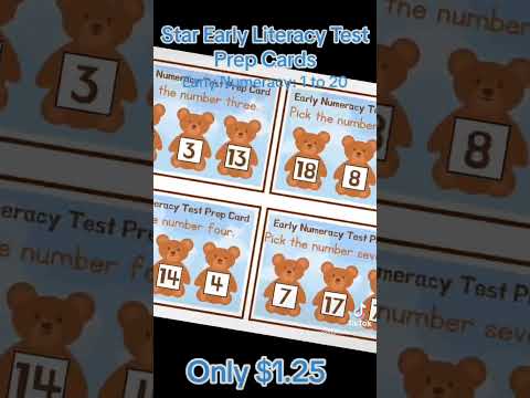 Green Thumb Learning Resources: Star Early Literacy Test Prep Cards: Early Numeracy
