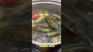Jo’s Spicy Soju Mussel Soup 🌶️ #soju #musselsoup #spicy