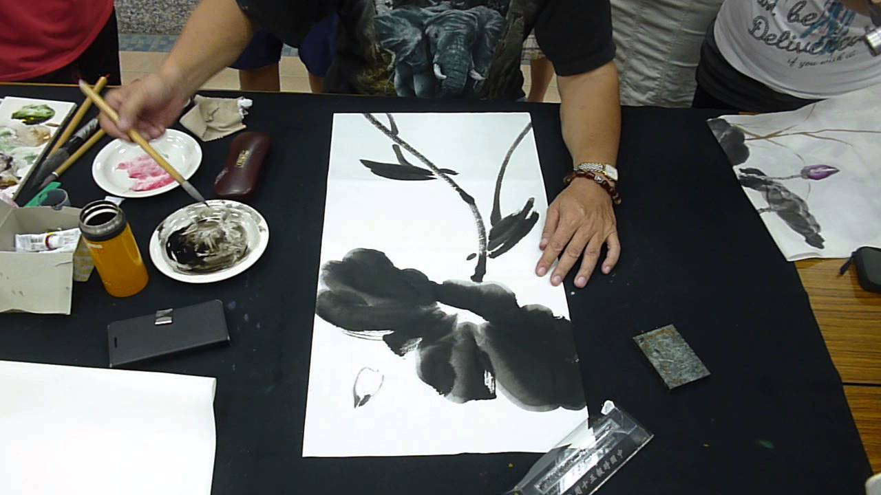 20140805吳湘老師墨荷再示範