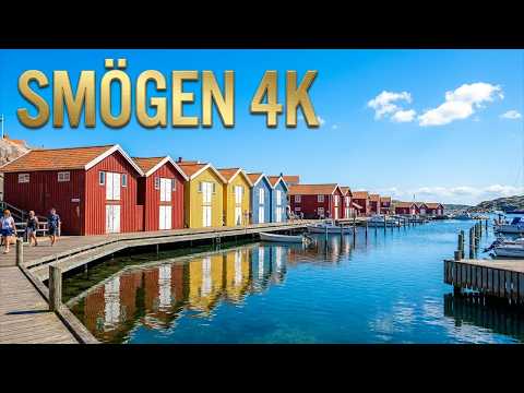 🌟 Walking Smögen Island Sweden 4K   Iconic Boardwalk & Fishing Huts