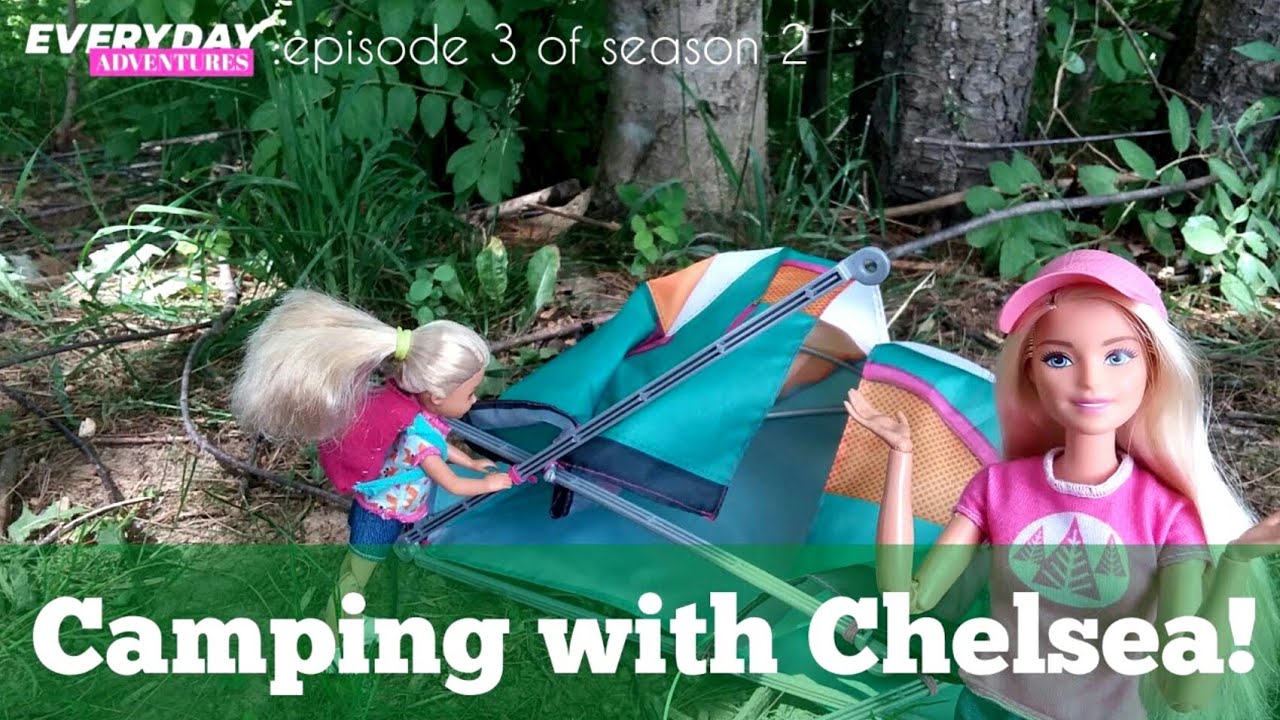 Barbie camping tent Barbie sisters camping trip. Barbie's play