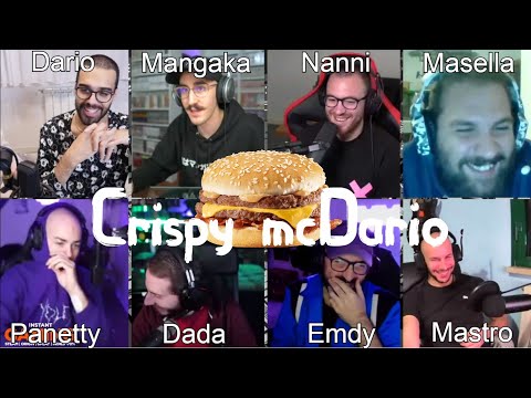 Crispy mcDario with Mangaka, Panetty, Il Masella, Mastro, Emdy, Dada and Nanni Twitch