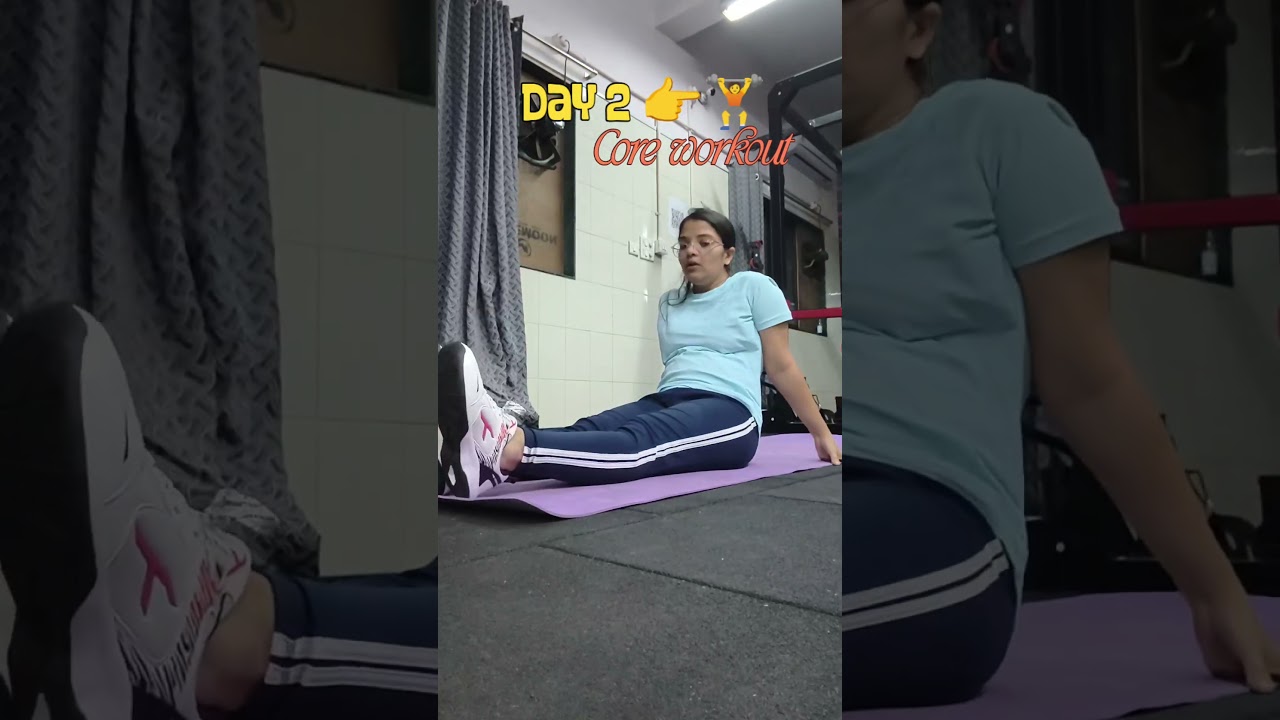 gym mini vlog | day 2 workout series✔️| Core workout