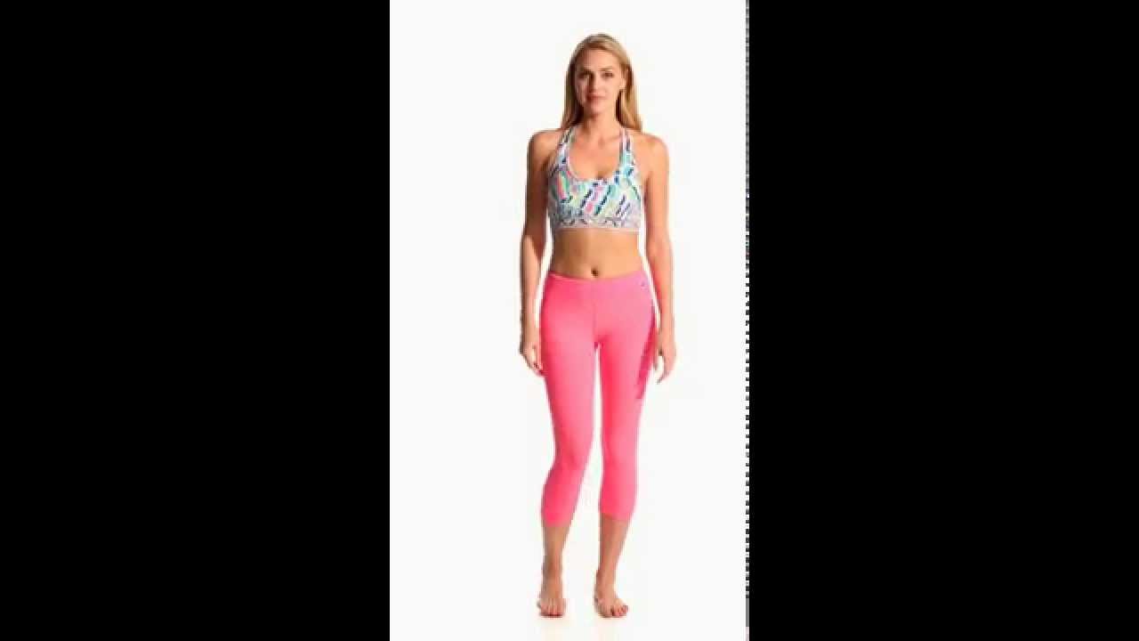 Trina Turk Scalllop Shell T-Back Sports Bra | SwimOutlet.com