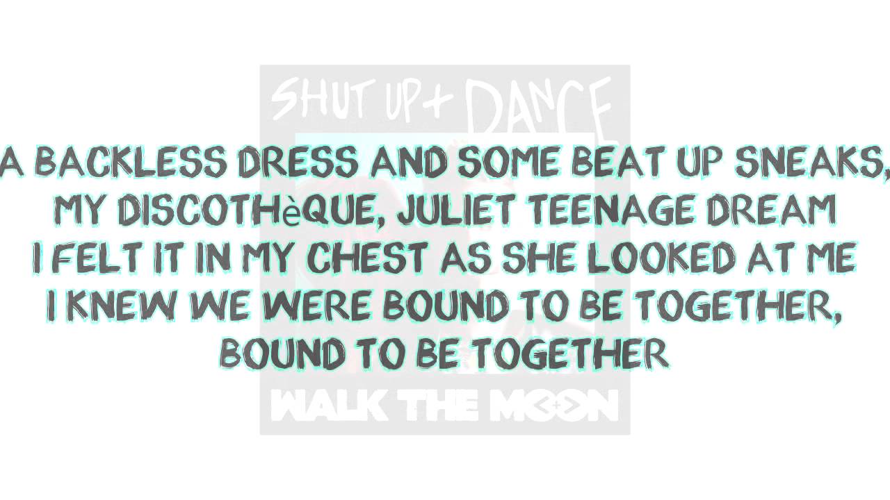 Youtube Shut Up And Dance Lyrics