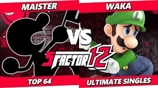 S Factor 12 - Maister (Game &amp; Watch) Vs. WaKa (Luigi) Smash Ultimate - SSBU