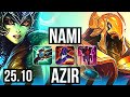 NAMI vs AZIR (MID) | 3/2/29 | EUW Master | 25.10