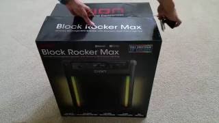 Unboxing New & Latest Release ION Block Rocker MAX Bluetooth BOOM BOX w/LEDs 2016