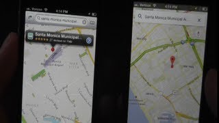 Google maps app vs. apple