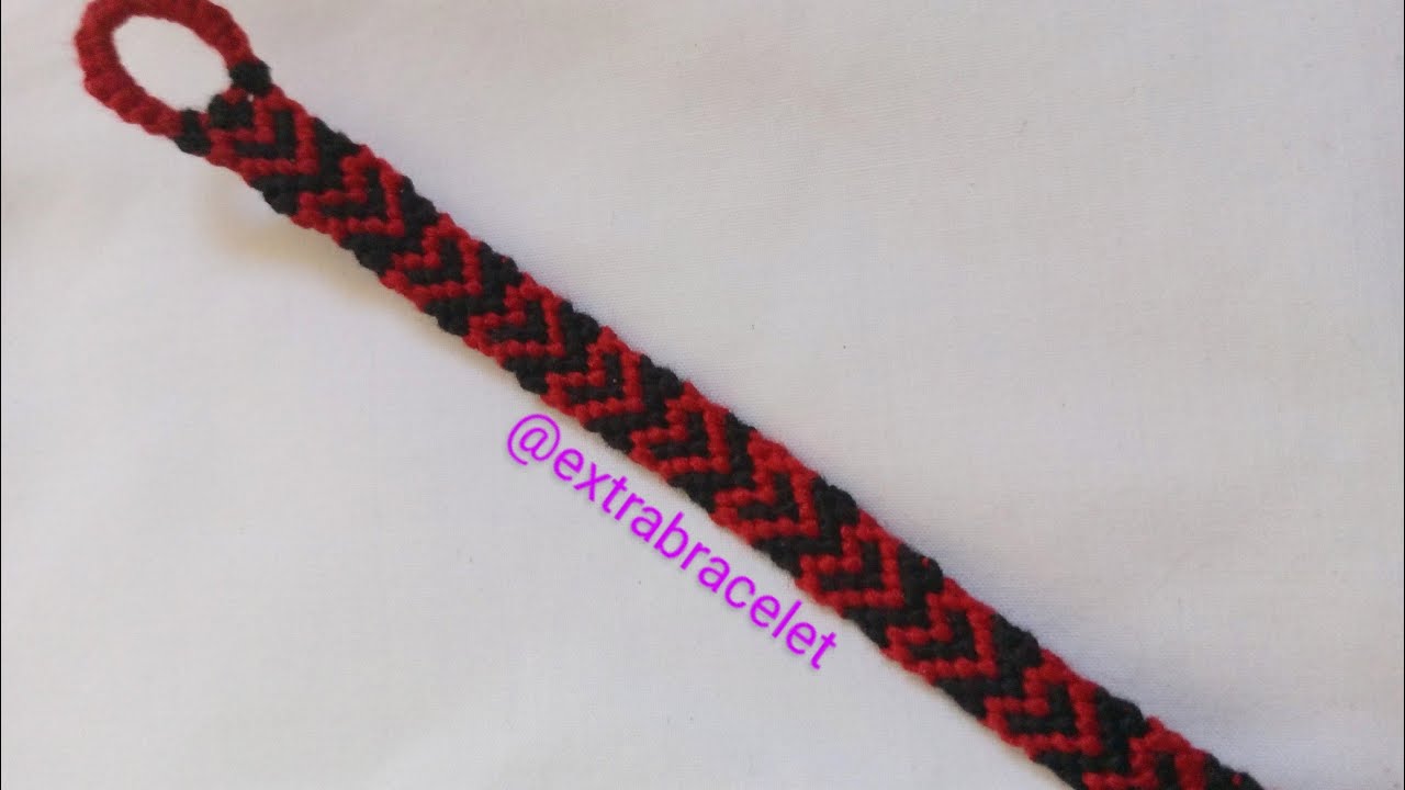 heart friendship bracelet tutorial ️ ️ - YouTube