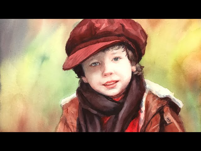 Portrait #125 - Watercolor Painting of a Boy - YouTube