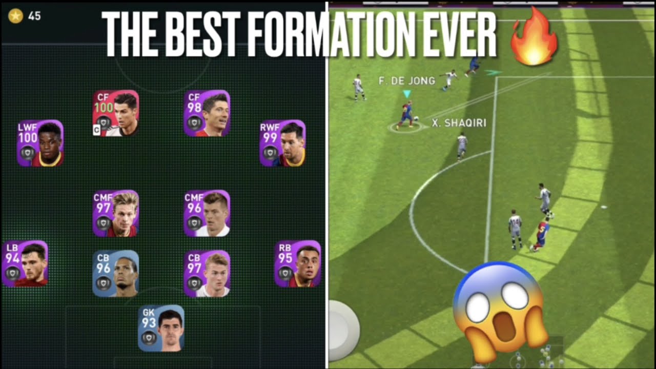 Trying the best formation on PES 2021 MOBILE, 4-2-4 formation, the best in counter attacks