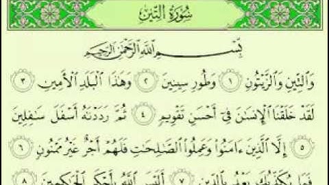 سورة التين مكتوبة بصوت ماهر المعيقلي surah Maher Almuaiql surah quran