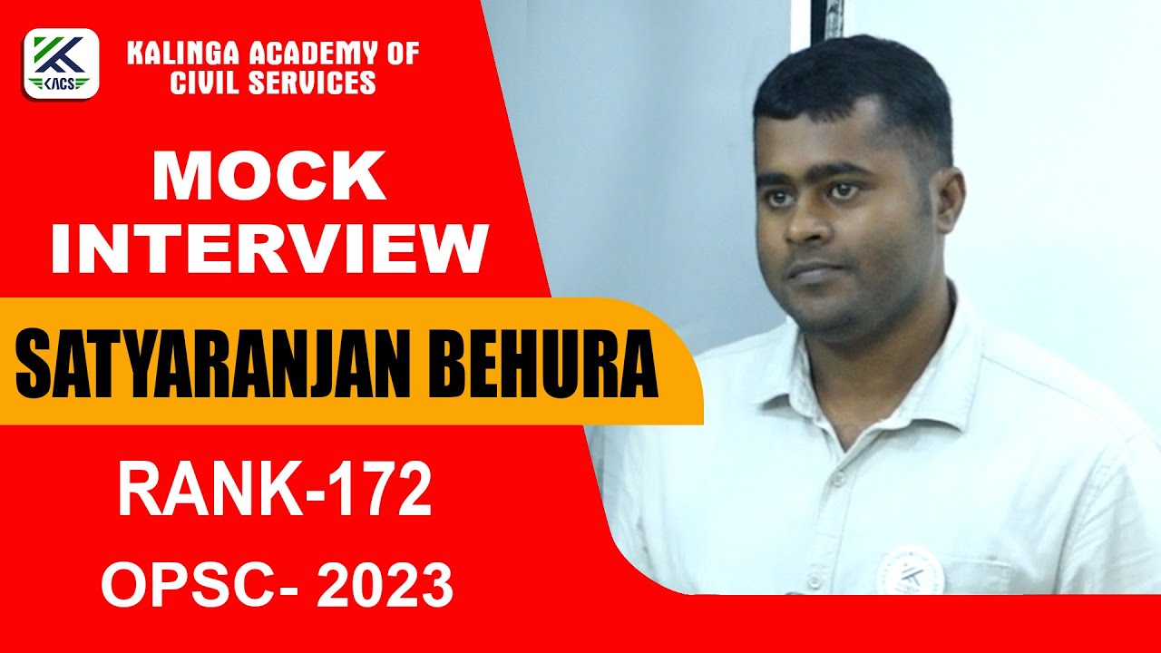 SATYARANJAN BEHURA || RANK- 172  || OAS TOPPER-2023