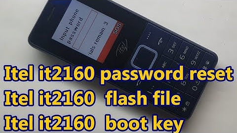 Itel 2160 password unlock, booting key, and flash file. MTK  using Miracle box