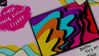 Simple wave paper cutout effect on procreate |procreate tutorials#procreate #cutout  @iPro-Creator 