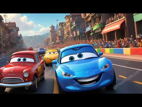 قصة تحدي السيارة الحمراء والسيارة الزرقاء في سباق السيارات الممتع سباق السيارات Super Saghroun 