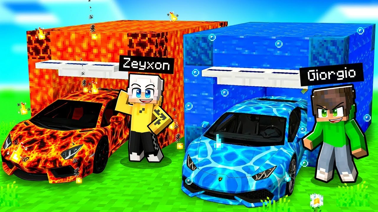 MACCHINA di FUOCO contro MACCHINA D’ACQUA in Minecraft!