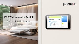 POE Wall-mounted Tablets 5.5-inch RS485 Android Solution from Pretech