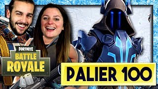 ON DÉBLOQUE LE PALIER 100 : LE ROI DES GLACES ! FORTNITE DUO FR