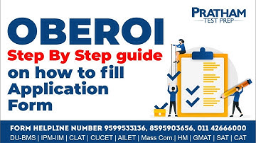 OBEROI - Step By Step guide on how to fill Application Form