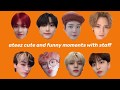 ateez cute and funny moments with staff