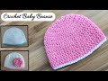 How to - Crochet a Basic Baby Beanie | Simple and Easy Crochet Baby Hat for Beginners ( Newborn )