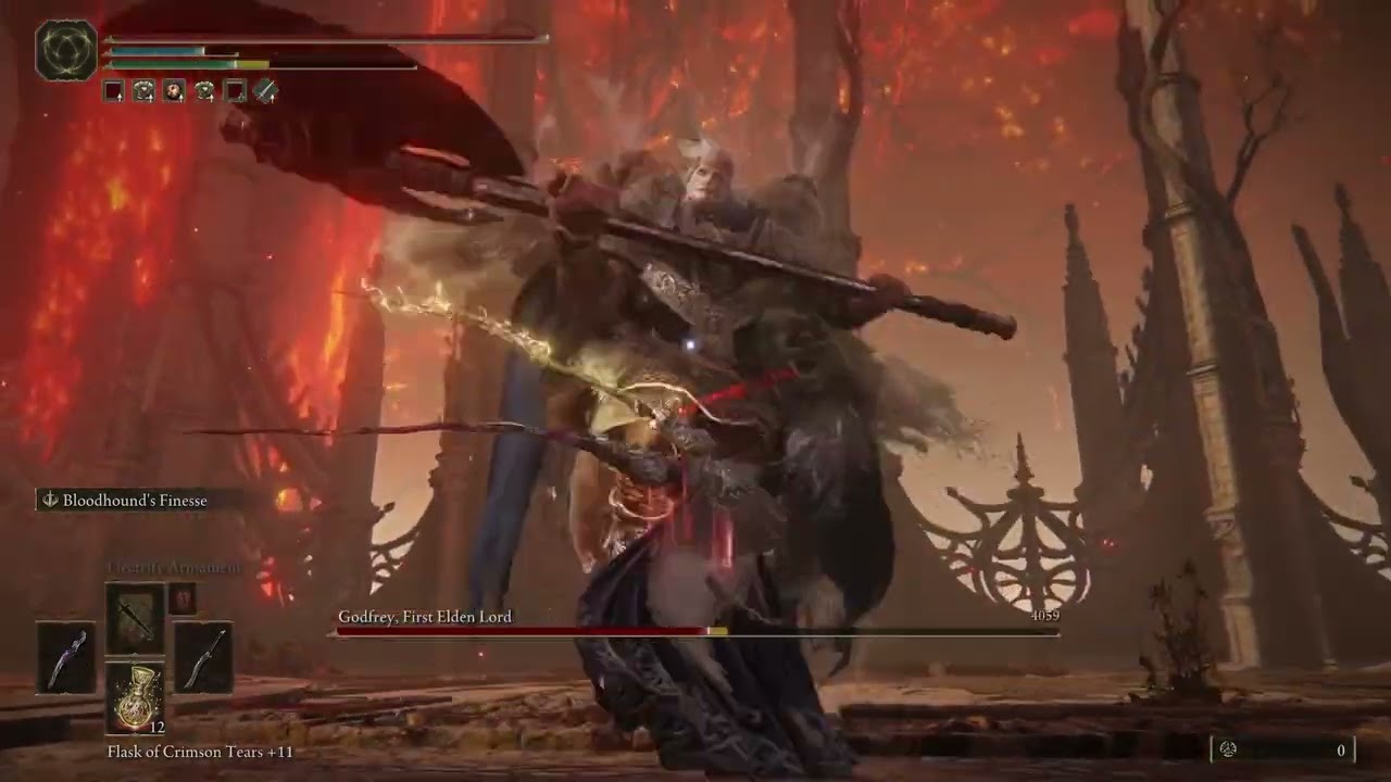 Finally beat godfrey/horah loux no armor, no shield, no summons. :  r/Eldenring