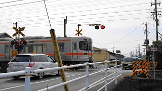 JR東海道本線【№410】栃山踏切・通過・走行映像（島田駅⇔六合駅）静岡県島田市道悦１丁目（鉄道・旅客・列車・電車）