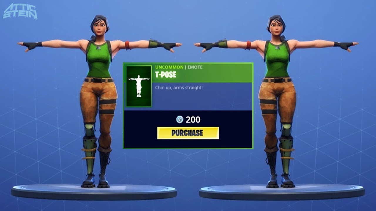 Fortnite emote, T-Pose