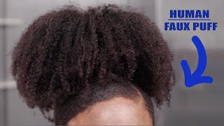 MOST Undetectable DIY 4C HUMAN HAIR DRAWSTRING AFRO Puff!| CHEAP EASY HUMAN HAIR DRAWSTRING PONYTAIL
