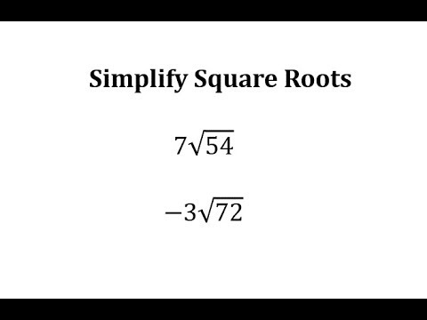 Simplify Square Roots in the Form a*sqrt(b) (not perfect squares) - YouTube