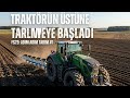 Traktörün üstüne tarlmeye başladı