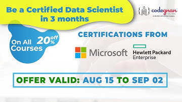 Become a Data Scientist | 20% off on all courses | Call: 63013 41478 | Codegnan