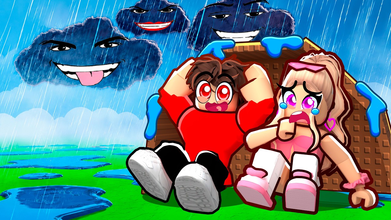 ROBLOX ESCAPE RAIN FOR LUCKY BLOCKS...