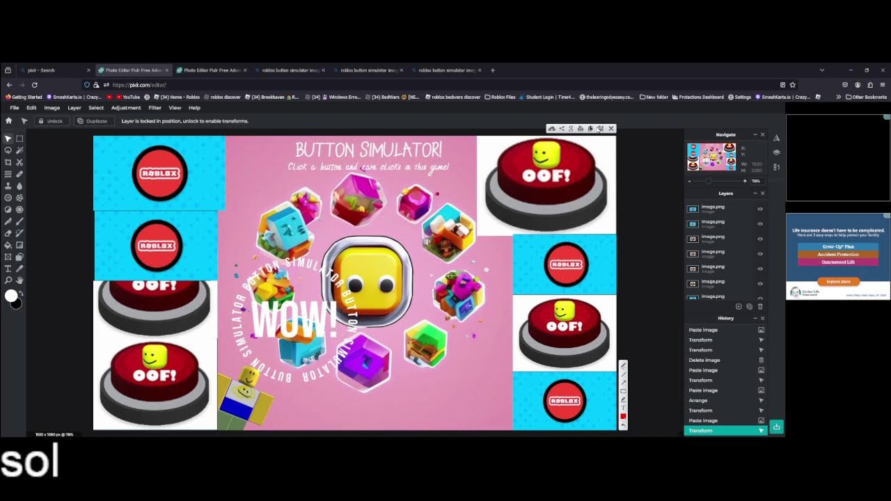 MAKING A ROBLOX BUTTON SIMULATOR PART 3 - ICON AND THUMBNAILS/BANNERS ...