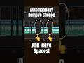 Automatically Remove Silences &amp; Leave Spaces - DaVinci Resolve