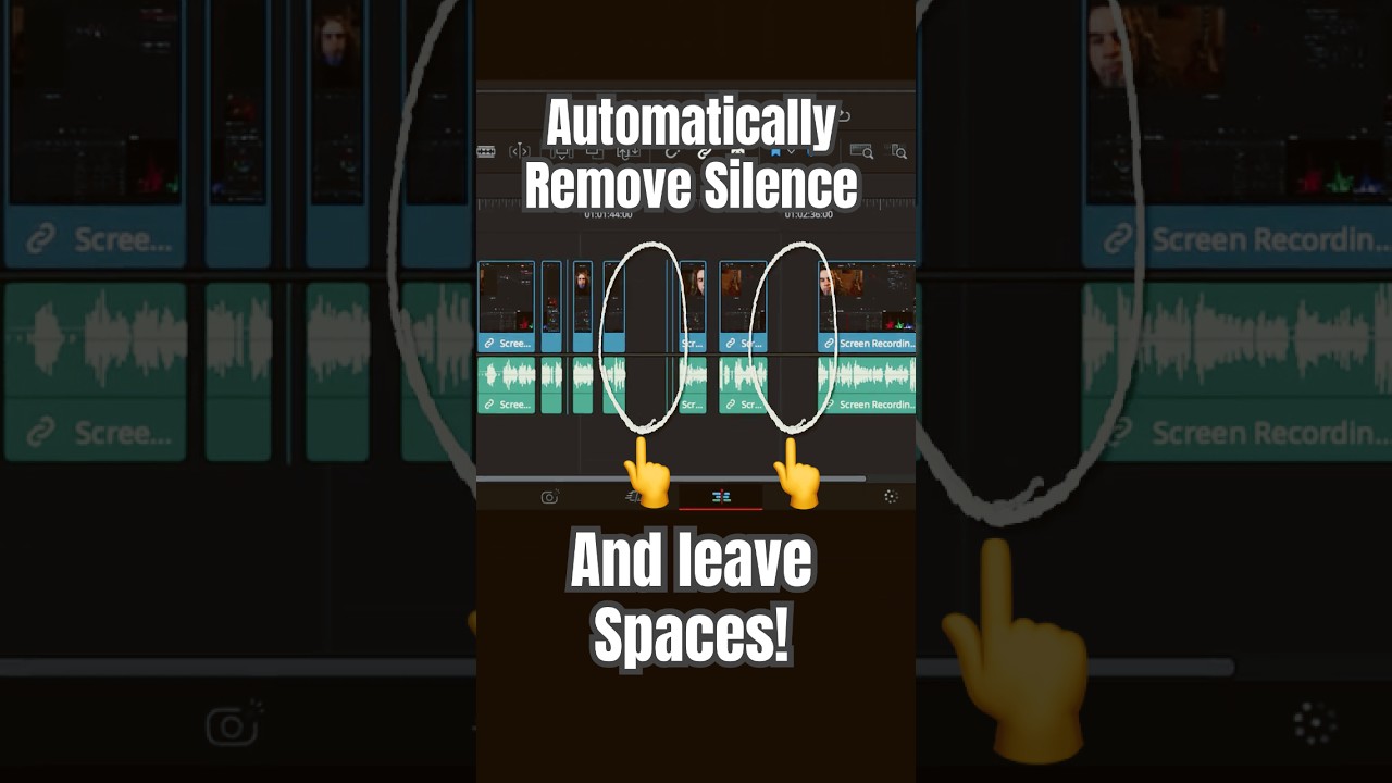 Automatically Remove Silences & Leave Spaces - DaVinci Resolve