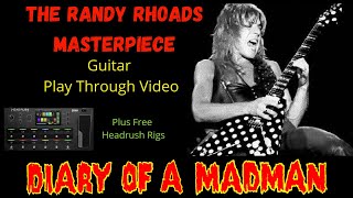 Diary Of A Madman Guitar Cover Plus Free HeadRush Pedalboard Rigs!