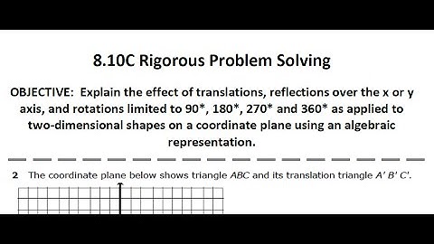 8.10C - Explain Transformations with Algebraic Representations