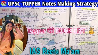 UPSC Topper Ritu ma’am Notes & Book List | UPSC CSE Notes & Book