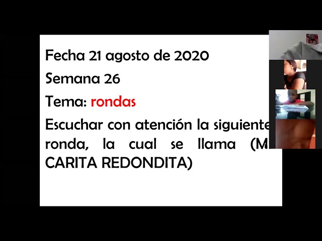 21/08/2020 Artística primero 1 semana 26: Rondas